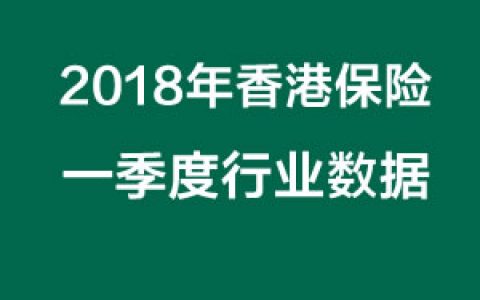 香港保监会发布2018年一季度行业数据 内地客新单保费跌37.1%
