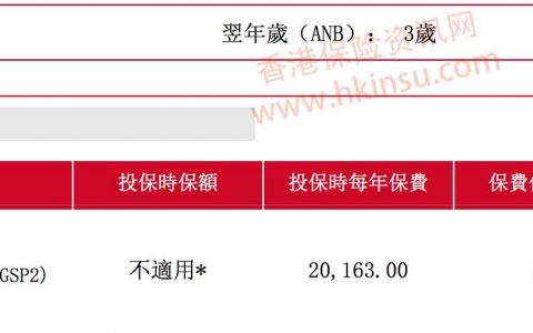 一份年缴两万美金的香港保诚隽升美元储蓄计划