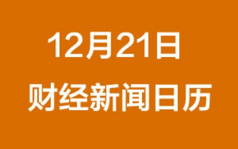 财经日历每日财经新闻早知道（12/21/2018）