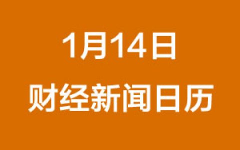 财经日历每日财经新闻早知道（1/14/2019）