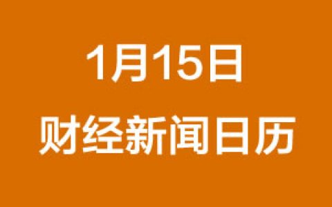 财经日历每日财经新闻早知道（1/15/2019）