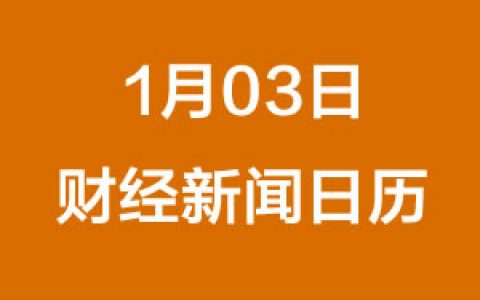 财经日历每日财经新闻早知道（1/3/2019）