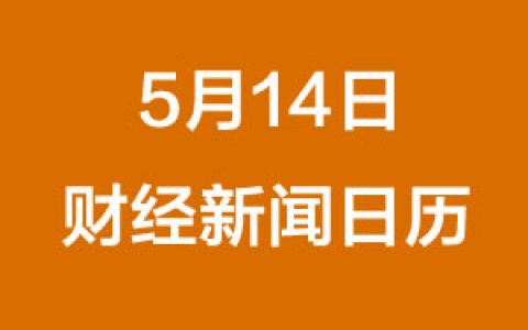 财经早餐每日财经日历（5/14/2019）