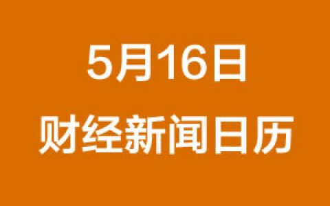 财经早餐每日财经新闻早知道(5/16/2019)