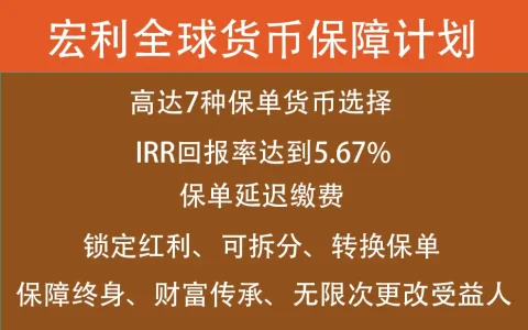 宏利保险发布多货币储蓄产品「宏利环球货币保障计划」