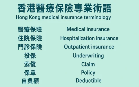香港医疗险常见术语（适用于香港 VHIS）